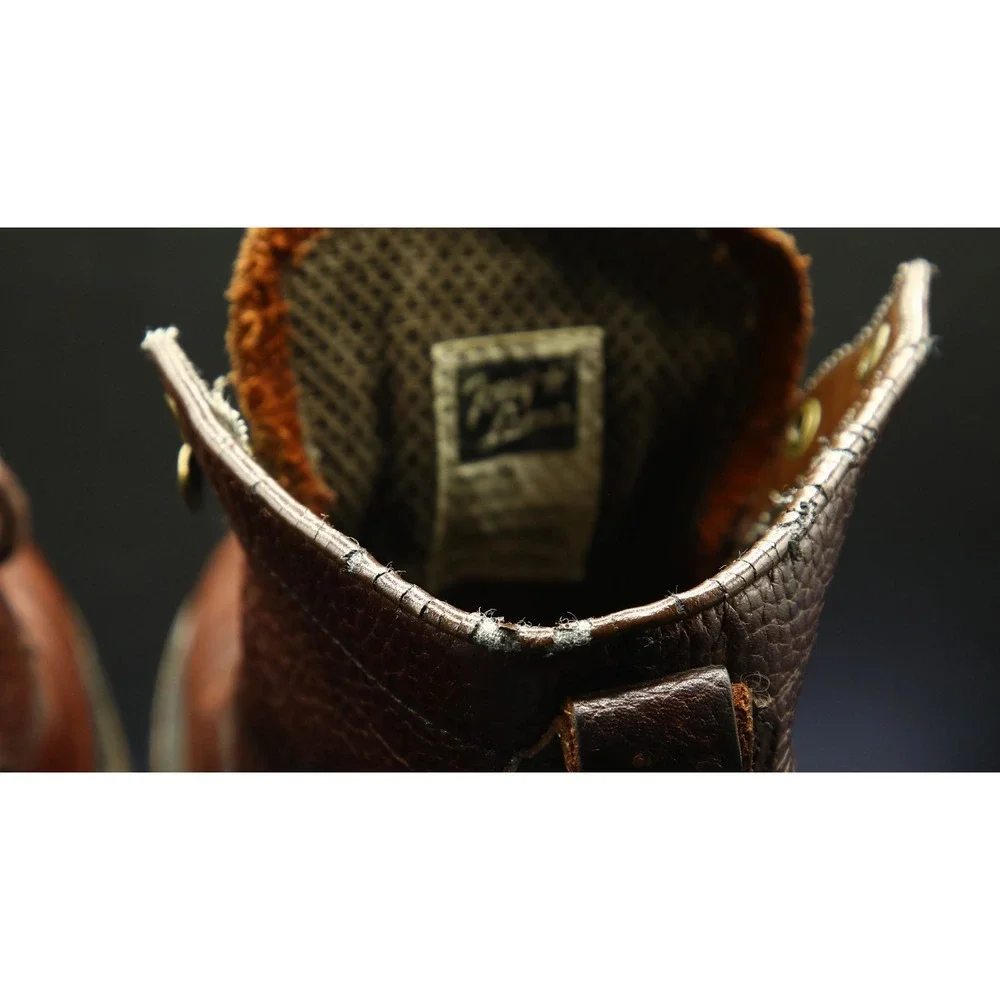 Tony Lama TW953Y Brown Youth Lace-Up Leather Boots, Youth Size 2.5